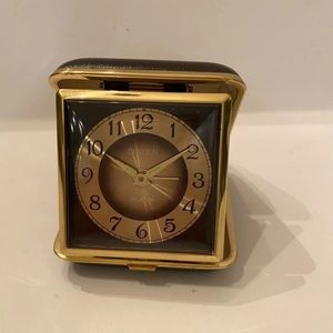 Vintage Linden Mechanical Wind Up Traveling Folding Alarm Clock